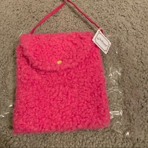 Fuzzy messenger bag